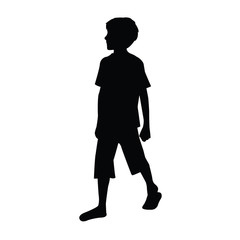 a boy body silhouette vector