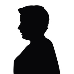 a woman head silhouette vector