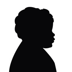 a baby head silhouette vector