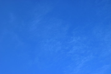 Blue sky background.