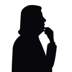 a woman head silhouette vector