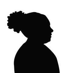 a woman head silhouette vector
