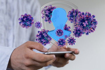 Corona Virus - Microbiology And Virology Concept - 3d Rendering.