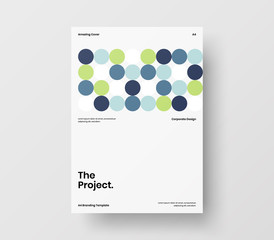 Amazing business presentation vector A4 vertical orientation front page mock up. Modern corporate report cover abstract geometric illustration design layout. Company identity brochure template.