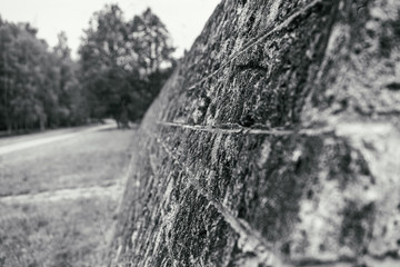 Travertine stone walls