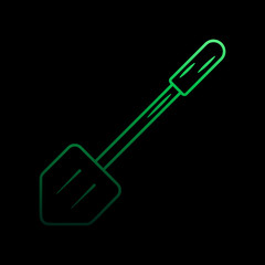 Fire shovel nolan icon. Simple thin line, outline vector of fireman icons for ui and ux, website or mobile application