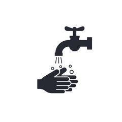 Wash your hands icon, hygiene concept Vector isolated illustration