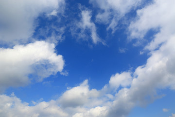 clouds in blue sky