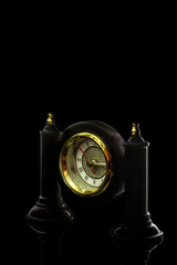 Photo of a watch on a black background