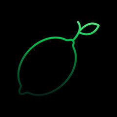 Obraz premium Lemon nolan icon. Simple thin line, outline vector of fruit icons for ui and ux, website or mobile application