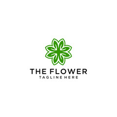 Creative luxury flower sign abstract logo design template.