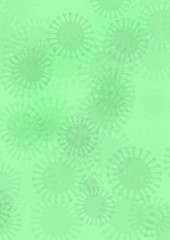Virus simple background with multiple objects and colours 