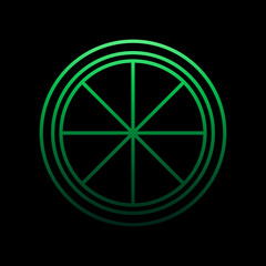 Lemon sliced nolan icon. Simple thin line, outline vector of fruit icons for ui and ux, website or mobile application