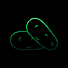 Potato nolan icon. Simple thin line, outline vector of fruit icons for ui and ux, website or mobile application