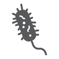 Bacteria glyph icon, virus and microorganism, microbe sign, vector graphics, a solid pattern on a white background, eps 10.