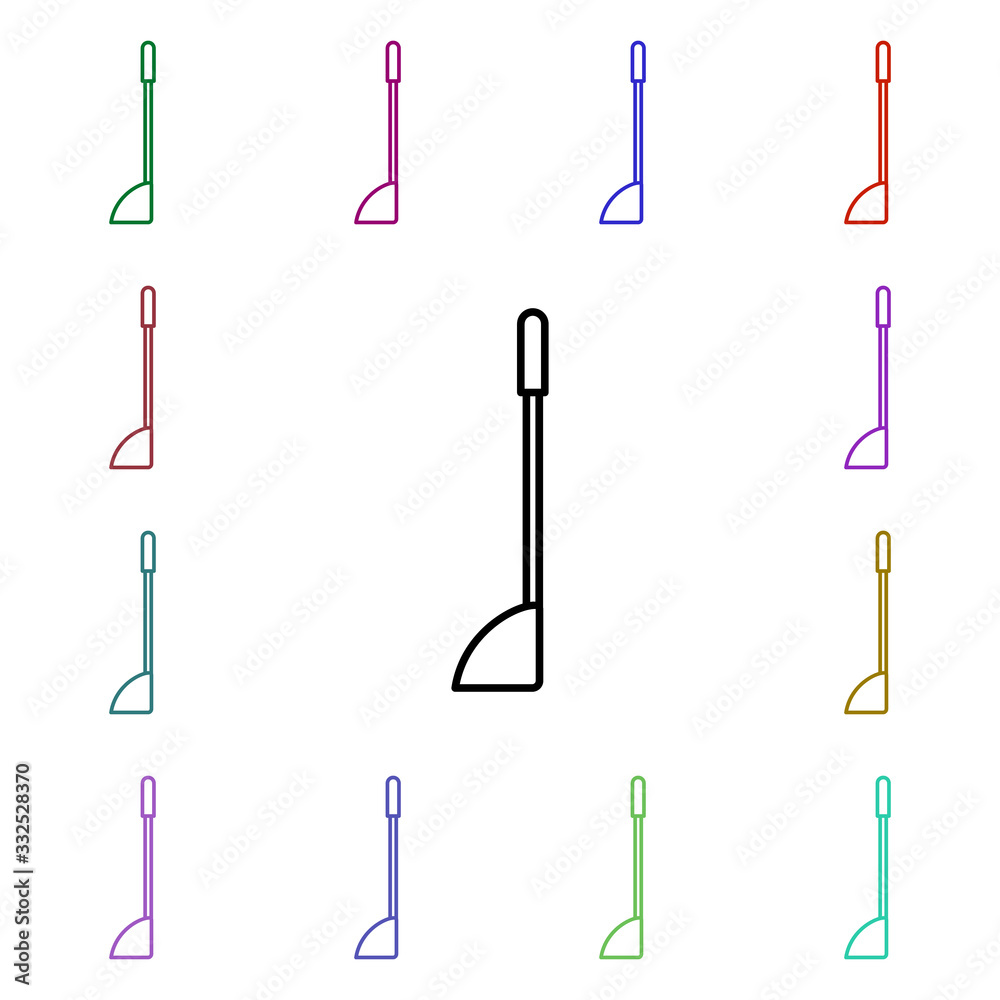 Poster scoop line multi color style icon. simple thin line, outline vector of home things icons for ui and 
