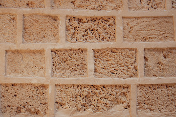 Background Texture of a Brick Wall in Old Jaffa, Israel