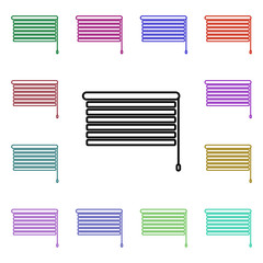 Jalousie line multi color style icon. Simple thin line, outline vector of home things icons for ui and ux, website or mobile application