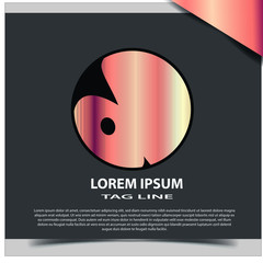 Abstract, modern letter decorative font with gradient and solid. Decorative monogram alphabet