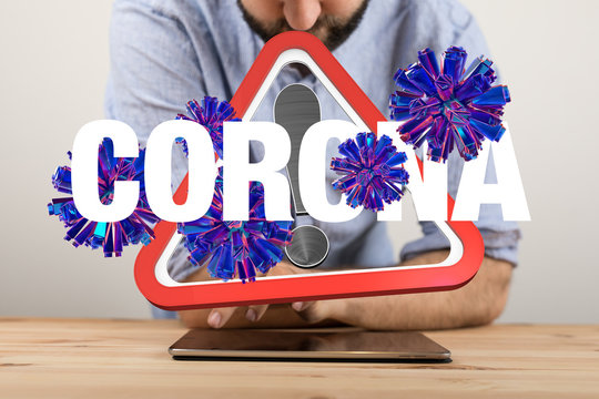 Corona Virus - Microbiology And Virology Concept - 3d Rendering.