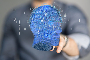 Mind, brain power and energy concept.