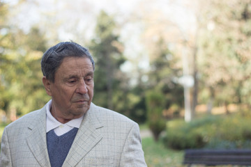 Portrait of senior man looking thoughtful 