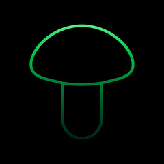 Mushroom outline nolan icon. Simple thin line, outline vector of restaurant icons for ui and ux, website or mobile application