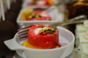 
cakes full of sugar with a beautiful look served on the table