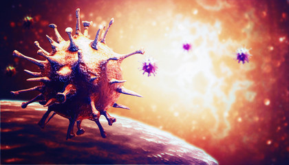 New coronavirus 2019-ncov. 3D illustration
