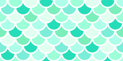 Vector seamless fish scales pattern. Beautiful oriental ornament. Design for fabric, textile, wallpaper, wrapping