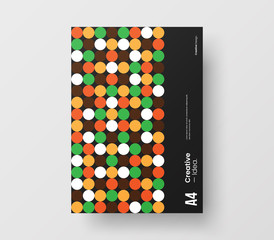 Amazing business presentation vector A4 vertical orientation front page mock up. Modern corporate report cover abstract geometric illustration design layout. Company identity brochure template.