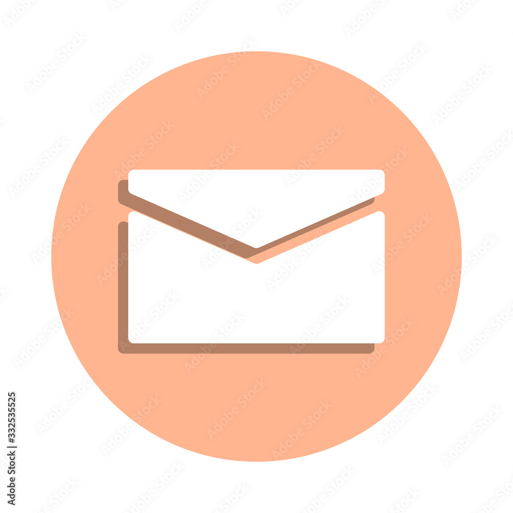 Poster email envelope badge icon. simple glyph, flat vector of web icons for ui and ux, website or mobile a