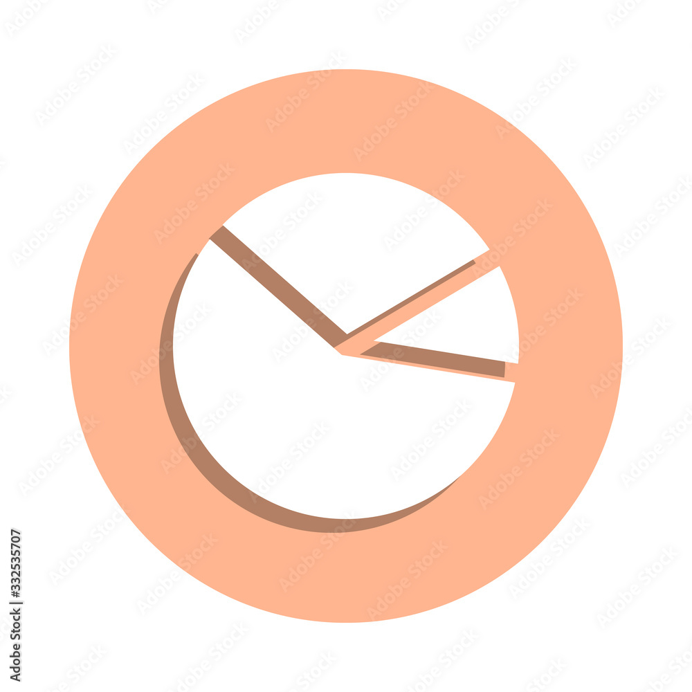 Poster pie chart badge icon. simple glyph, flat vector of web icons for ui and ux, website or mobile applic