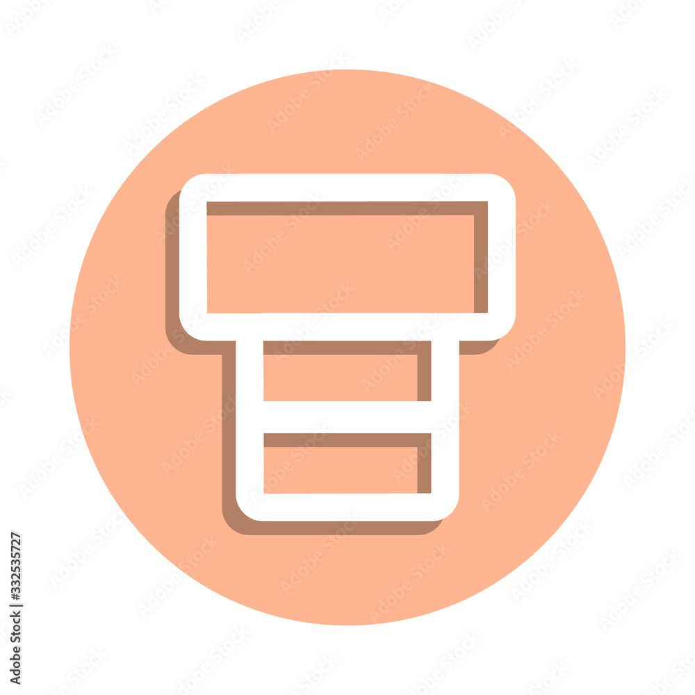 Poster printing paper badge icon. simple glyph, flat vector of web icons for ui and ux, website or mobile a