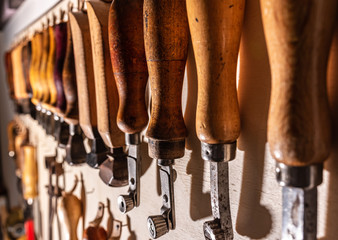 leatherwork tools, craftstmans tools, leather