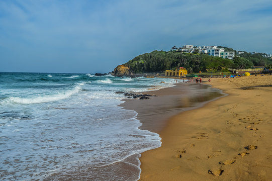 Thompsons Bay Beach, Picturesque Sandy Beach In A Sheltered Cove With A Tidal Pool In Shaka's Rock, Dolphin Coast Durban North KZN South Africa