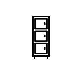 Cabinet icon vector logo design template