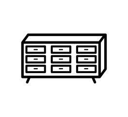 Cabinet icon vector logo design template