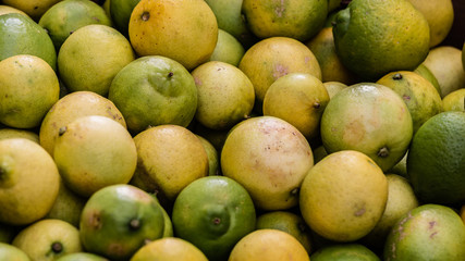 Close up of ripe raw limes