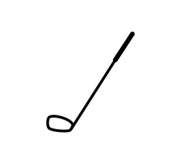Stick golf icon vector logo template