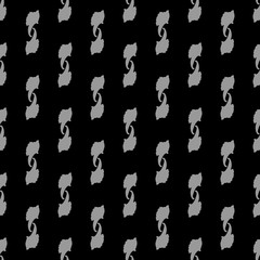 Seamless abstract monochrome light grey pattern on a black background. Illustration for textile, wallpaper, scrapbooking, fabrics, decor, design of clothes and interior items, print
