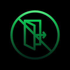 prohibition of withdrawal nolan icon. Simple thin line, outline vector of Ban icons for ui and ux, website or mobile application