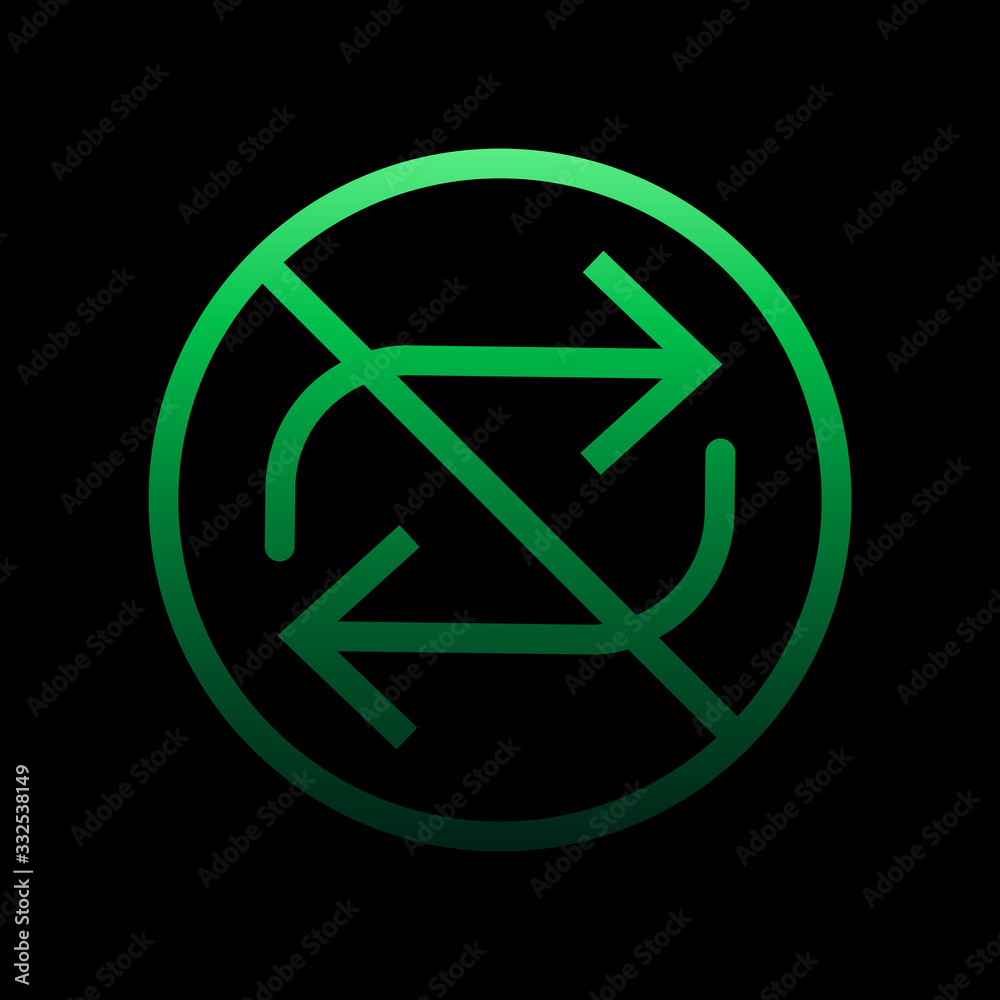 Poster prohibit repeat nolan icon. simple thin line, outline vector of ban icons for ui and ux, website or 