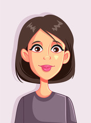  Woman Vector Portrait Cartoon Avatar Illustration