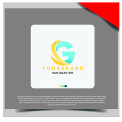 Abstract, modern letter decorative font with gradient and solid. Decorative monogram alphabet