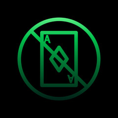 card prohibition nolan icon. Simple thin line, outline vector of Ban icons for ui and ux, website or mobile application