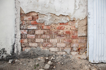 Fundos parede e tijolo