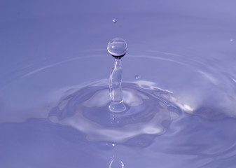 drop of water on water