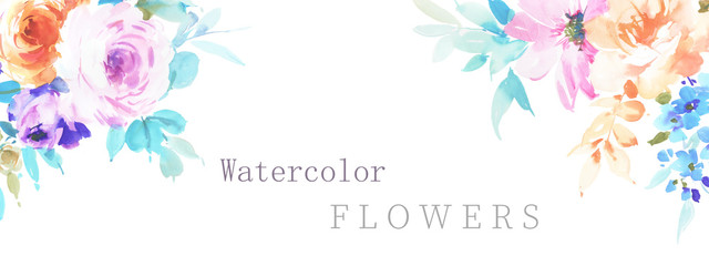 Watercolor flowers