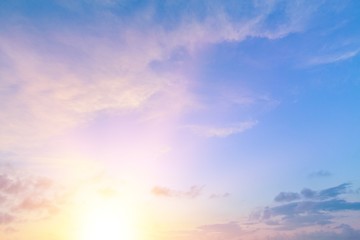 Beautiful colored cloudy sky background
